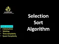 Selection Sort Algorithm with example Lec 54 Data Structures Algorithm