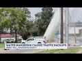 Traffic backups after water main break in Berry Hill TN