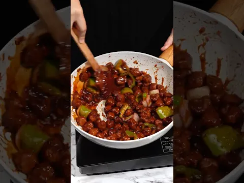 Street Style Soya Manchurian ASMR Cooking || #asmr #shorts #recipe #streetfood #indianasmrworld