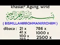 Lagu #166 KHASIAT² AGUNG BISMILLAHIRROHMANIRROHIIM DENGAN BILANGAN² KHUSUS