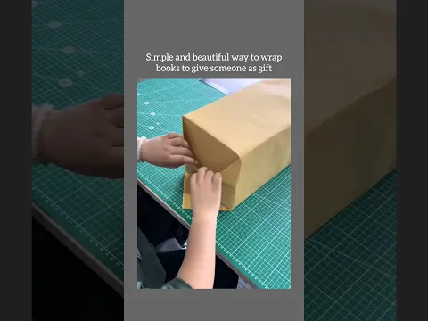 simple and beautiful way to wrap books