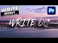 Handwriting WRITE ON Effect Tutorial In Premiere Pro