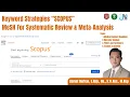 SCOPUS Keyword Strategies TITLE-ABS-KEY Systematic Review Meta-Analysis