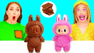 الغذاء الحقيقي مقابل الغذاء الشوكولاته التحدي الأدوات الذكية مقابل المأجورون BaRaDa Challenge 