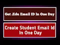 Edu Email Create Edu Email for Azure Student Email id Create Student Email Account
