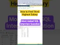Find Employee with 3rd Highest Salary SQL Interview Question