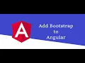 Add bootstrap to angular project Use bootstrap in angular Angular Tutorial