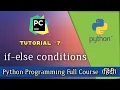 if else conditional statements in python python tutorial - 7 Hindi tutorial of python programming