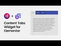 Content Tabs Widget for Elementor