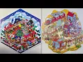 ASMR Use stickers to diy a western town and cat Christmas market