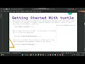 Python Turtle Graphics Part 2 Introduction to python turtle Getting started with turtle