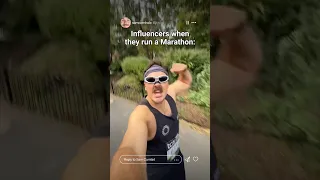 Influencers When They Run A Marathon Running Run Marathon Fitness Comedy Sketch Lol 