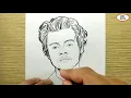 VERY EASY how to draw harry styles quick sketch