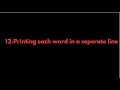 Java Programs 12 Printing each word in a separate line