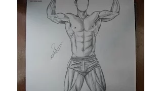 تعلم رسم طريقة رسم عضلات جسم الرجل How To Draw Man Muscles 