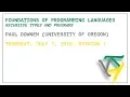 Foundations of Programming Languages Recursive Types and Programs - Paul Downen
