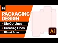 Packaging Design in Adobe Illustrator How To Create Die Cut Lines Creasing Lines Bleed Area