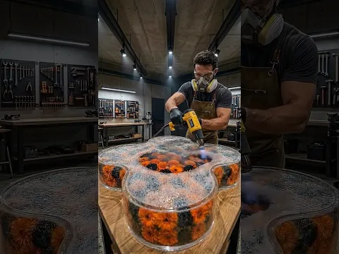 Flowers filled in my EPOXY Tabletop 🤯