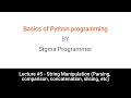 Lecture - Python