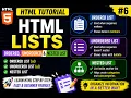 HTML Tutorial Ordered List Unordered List Nested List in HTML