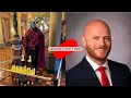 35-year-old Michael Cassidy tears down the Satanic display in Iowa Capitol Thursday Dec 14 2023