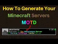 How To Generate Format And Add Color To Your Minecraft Servers Message Of The Day MOTD