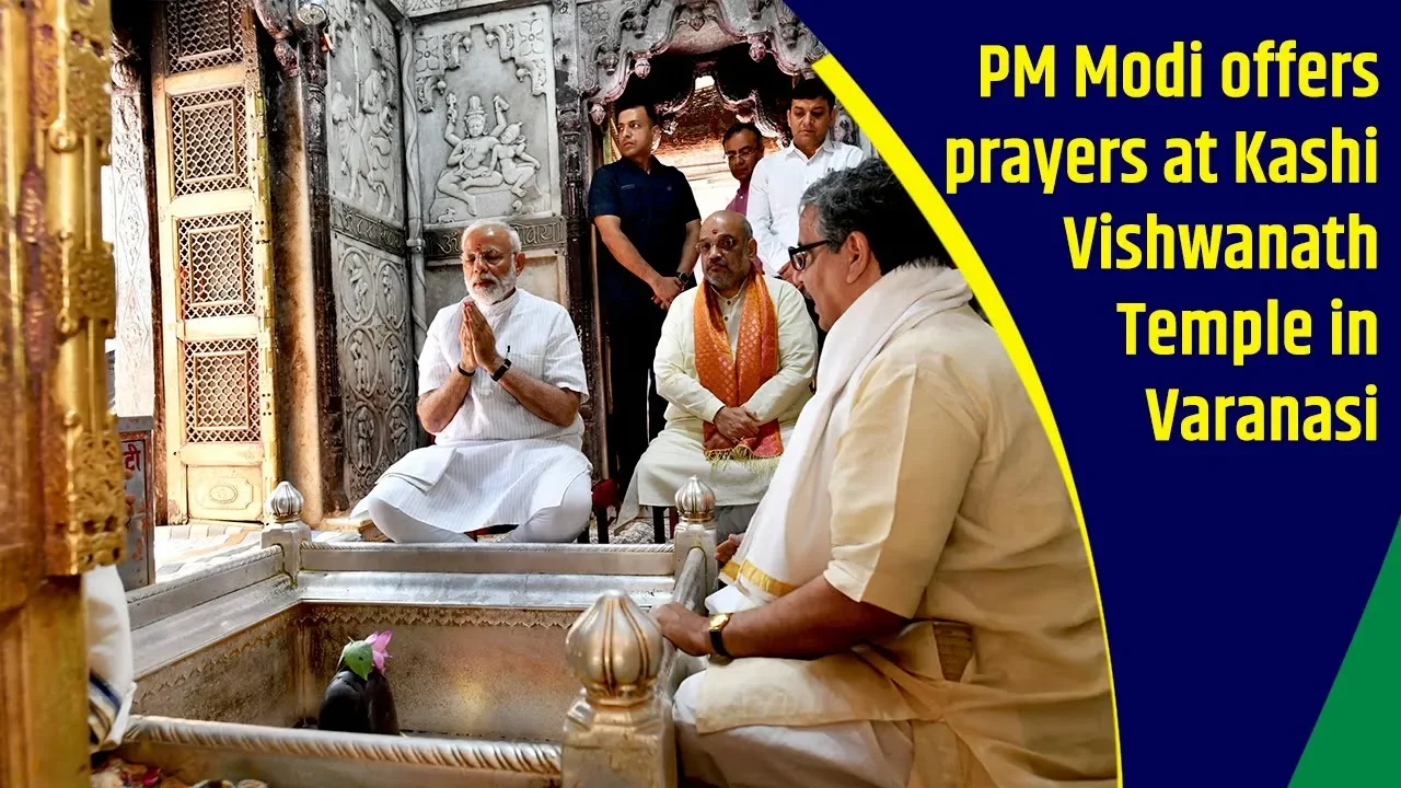 PM Modi offers prayers at Kashi Vishwanath Temple in Varanasi