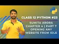 Python Class 12 Opening Any Website Using Python URLLIB WEBBROWSER Module In Hindi