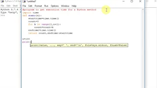 program to get execution time for a Python method