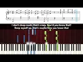 Twenty One Pilots - The Contract - Piano Tutorial with Sheet Music