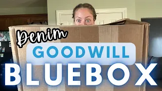 1 Unboxing Denim Goodwill Bluebox to resell on Poshmark