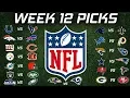 NFL Week 12 Picks