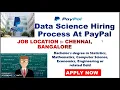 PayPal Data Science Hiring Process 2021 CHENNAI BANGALORE Statistics Maths CSE ENG Tamil