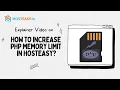 How to Increase PHP Memory Limit in Your HostEasy Hosting Account