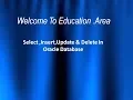 Select Insert Update Delete In Oracle Database