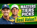 2026 Masters Pool Picks Tier Breakdown Value Spots Sleepers