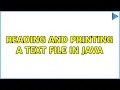 Reading and printing a text file in Java 3 Solutions