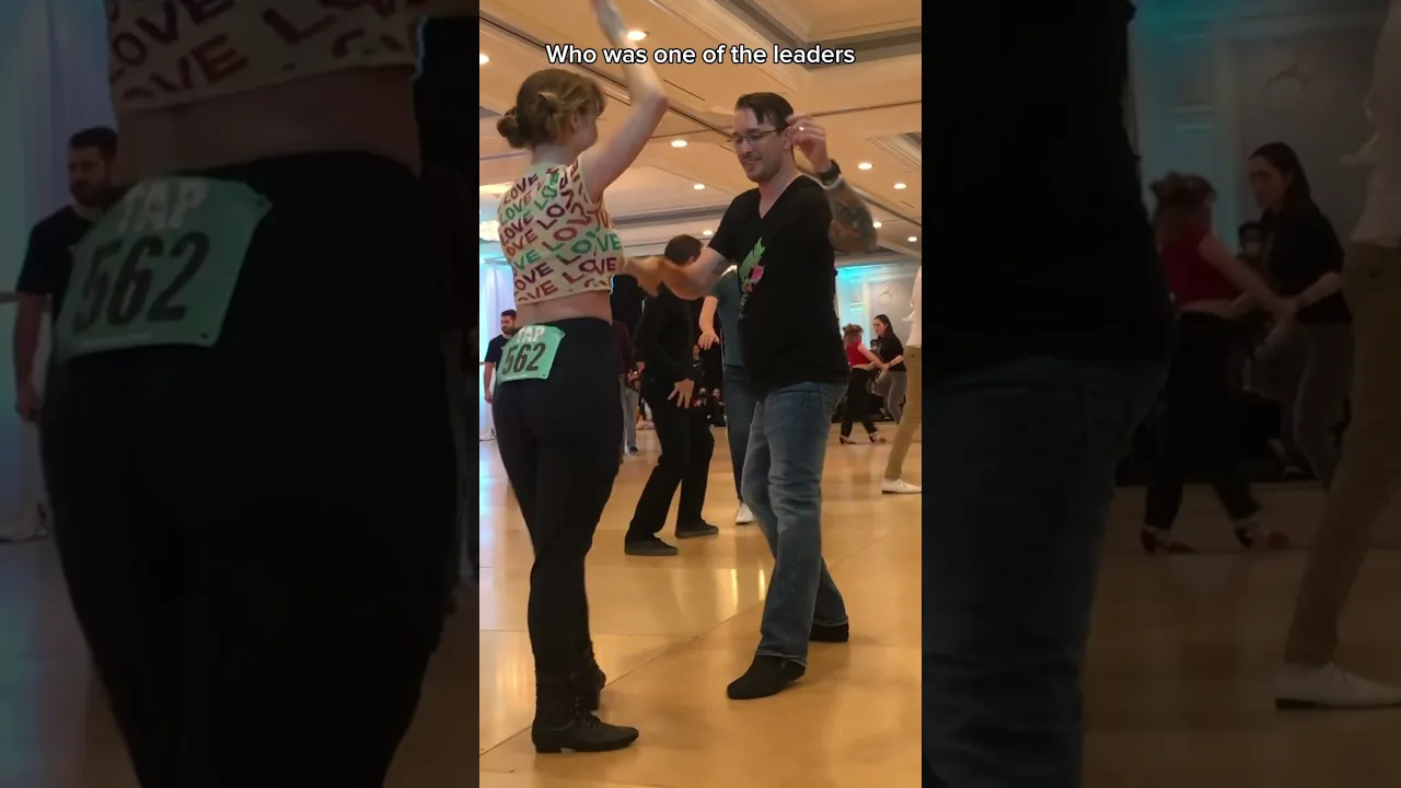 Acting silly during one of the most competitive prelims! #dance #jnj #dancer #westcoastswingdancing