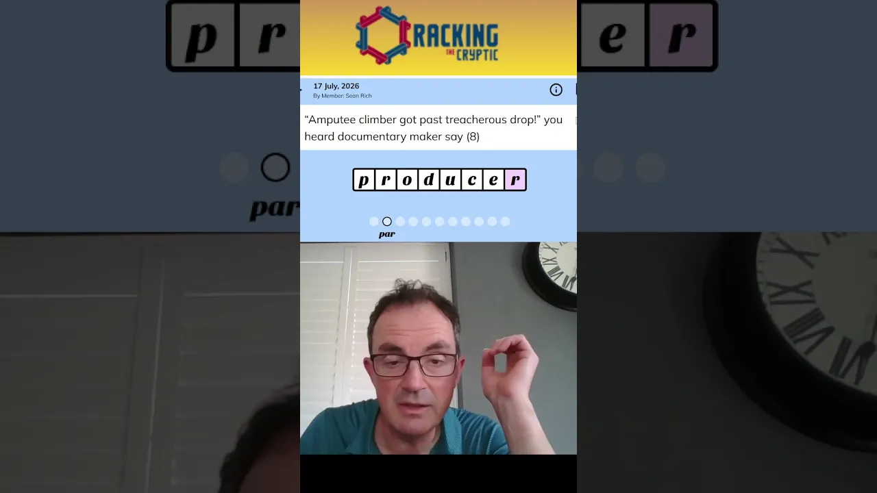 MinuteCryptic in a Minute - 17 July 2026 - TRICKY!