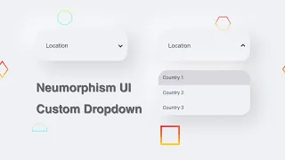 Neumorphism UI Custom Dropdown HTML CSS JavaScript