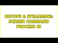 DevOps SysAdmins screen command process id 2 Solutions