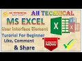 Introduction of MS Excel user interface elements AH Technical