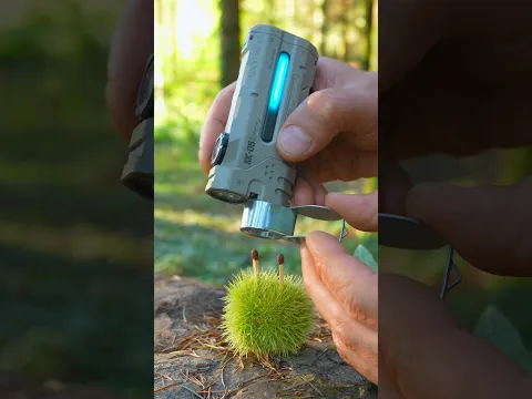 Survival Skills: Easy Fire With a Flashlight #survival #lifehacks #camping #outdoors