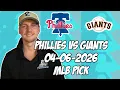 Philadelphia Phillies vs San Francisco Giants 26 MLB Pick Prediction MLB Betting Tips