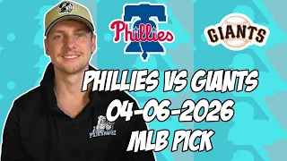 Philadelphia Phillies vs San Francisco Giants 26 MLB Pick Prediction MLB Betting Tips