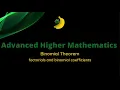 Binomial Theorem - Factorials and binomial coefficients