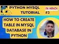 How to Create Table in MySQL Python Python MySQL Create Table Python MySQL Tutorial in Hindi
