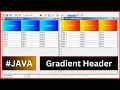 Java Tutorial - How To Create JTable With A Gradient Header In Java NetBeans With Source Code