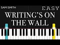 Download Lagu Sam Smith - Writing’s On The Wall | EASY Piano Tutorial