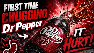 First time chugging Dr Pepper it hurt